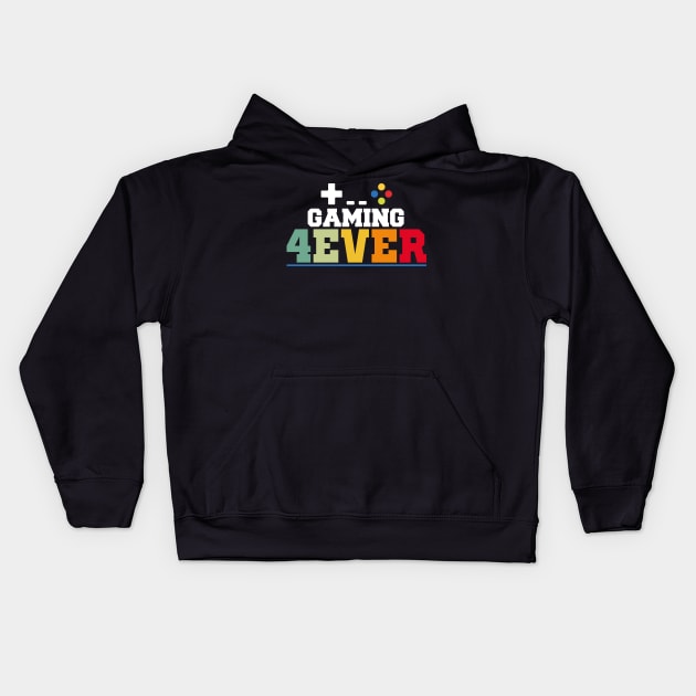 gaming 4ever Kids Hoodie by JohnRelo